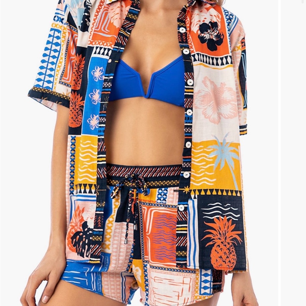 Maaji Multicolor Tropical Swim Coverup top